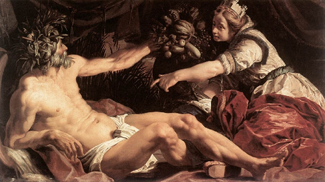 Scaldis and Antwerpia painting