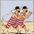 evel schrijft Tintin comic
